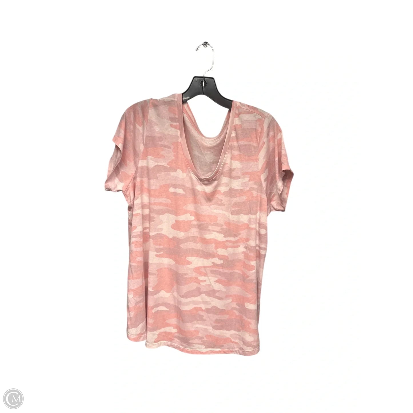 Top Short Sleeve Basic By Lucky Brand In Pink & Purple, Size: Xl