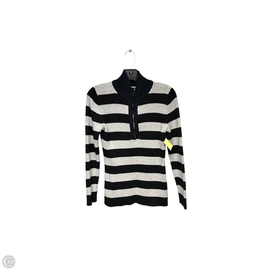 Sweater By Liz Claiborne In Black & Grey, Size: M