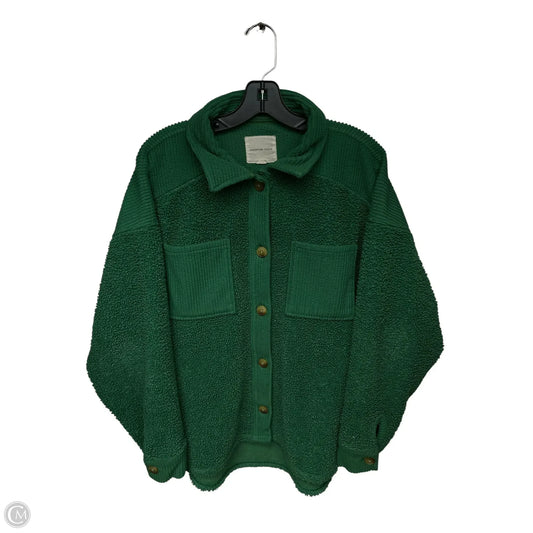 Jacket Shirt By American Eagle In Green, Size: M