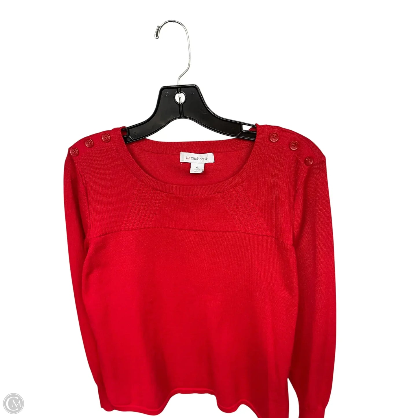 Sweater By Liz Claiborne In Red, Size: Xl