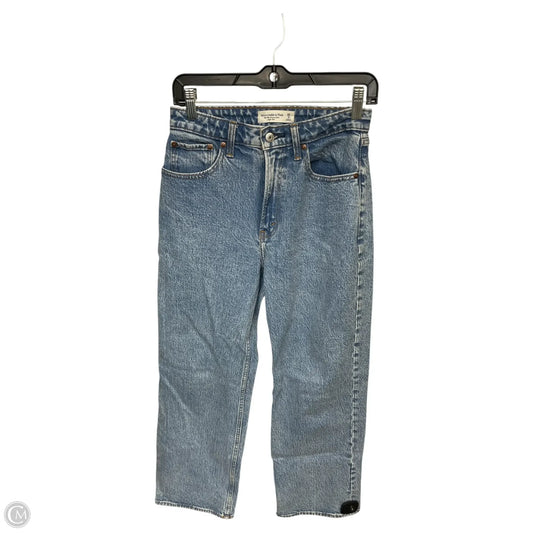 Jeans Straight By Abercrombie And Fitch In Blue Denim, Size: 2