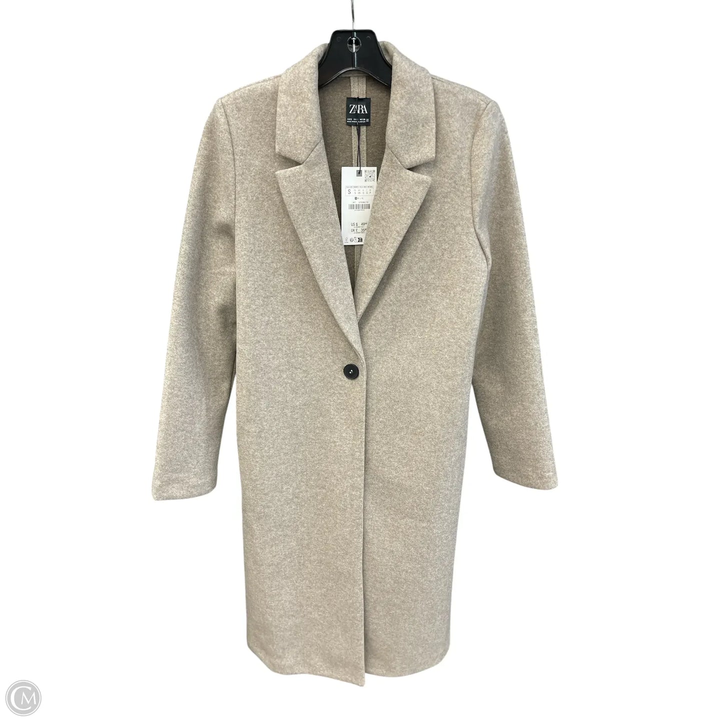 Coat Peacoat By Zara In Tan, Size: S