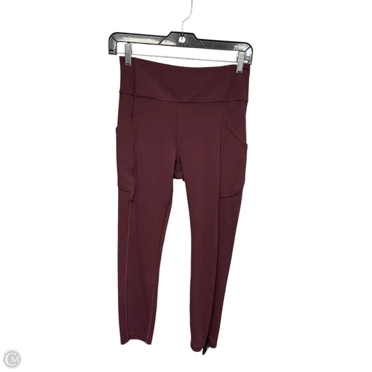 Athletic Leggings By Lululemon In Maroon, Size: 6
