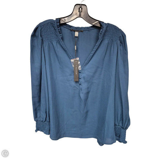Top Long Sleeve By Tahari In Blue, Size: L