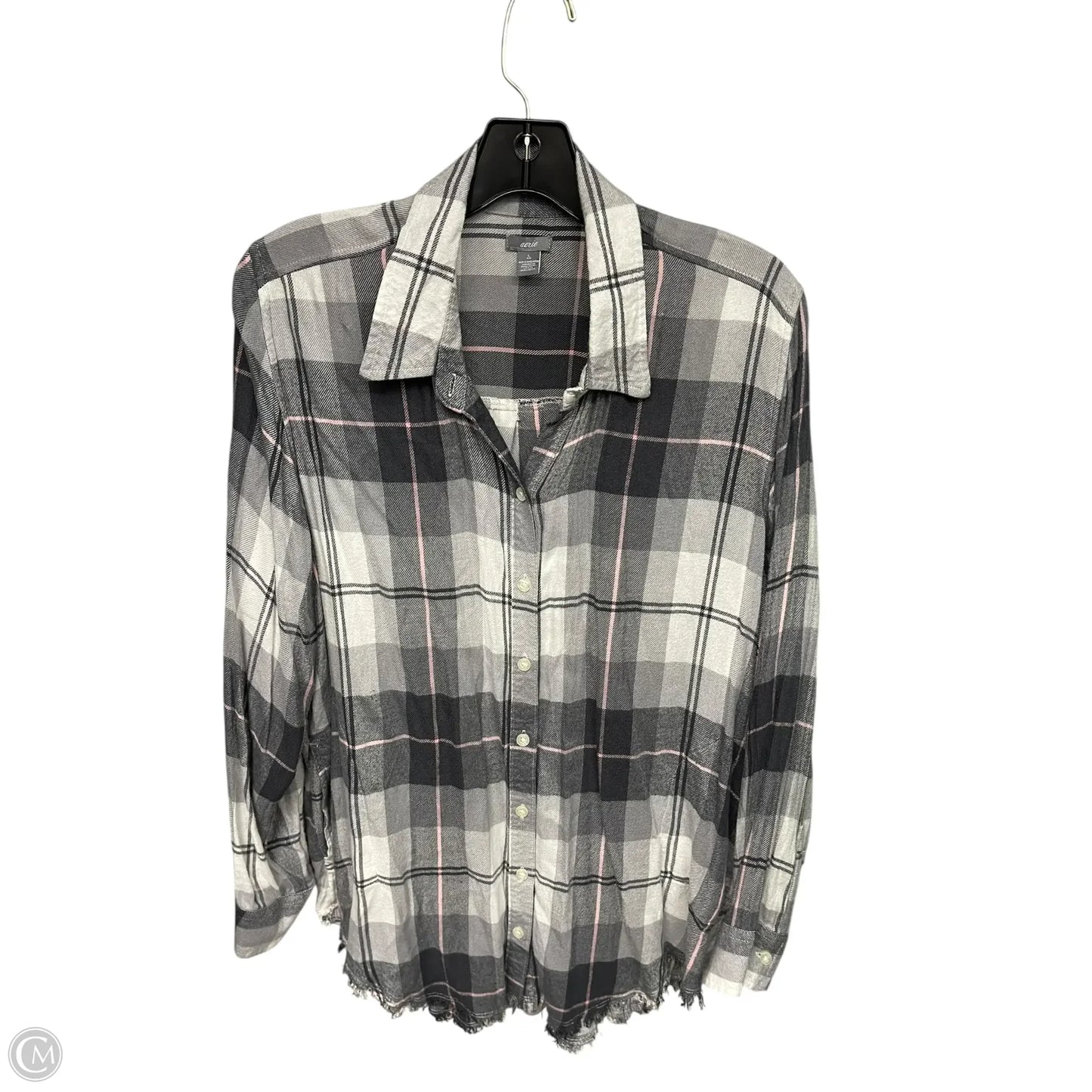 Top Long Sleeve By Aerie In Grey, Size: L