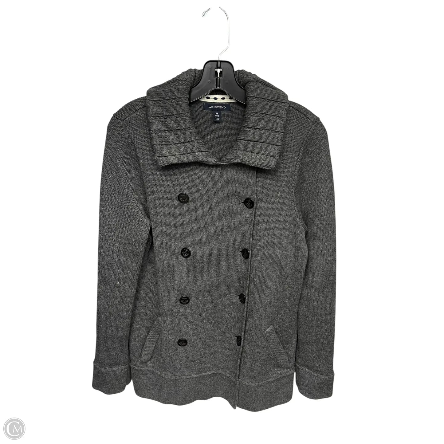 Cardigan By Lands End In Grey, Size: M