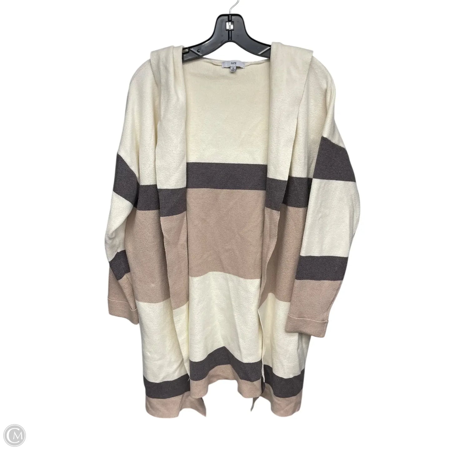 Cardigan By Fate In Tan & White, Size: S