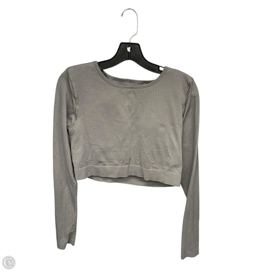 Athletic Top Long Sleeve Crewneck By Lululemon In Grey, Size: 12