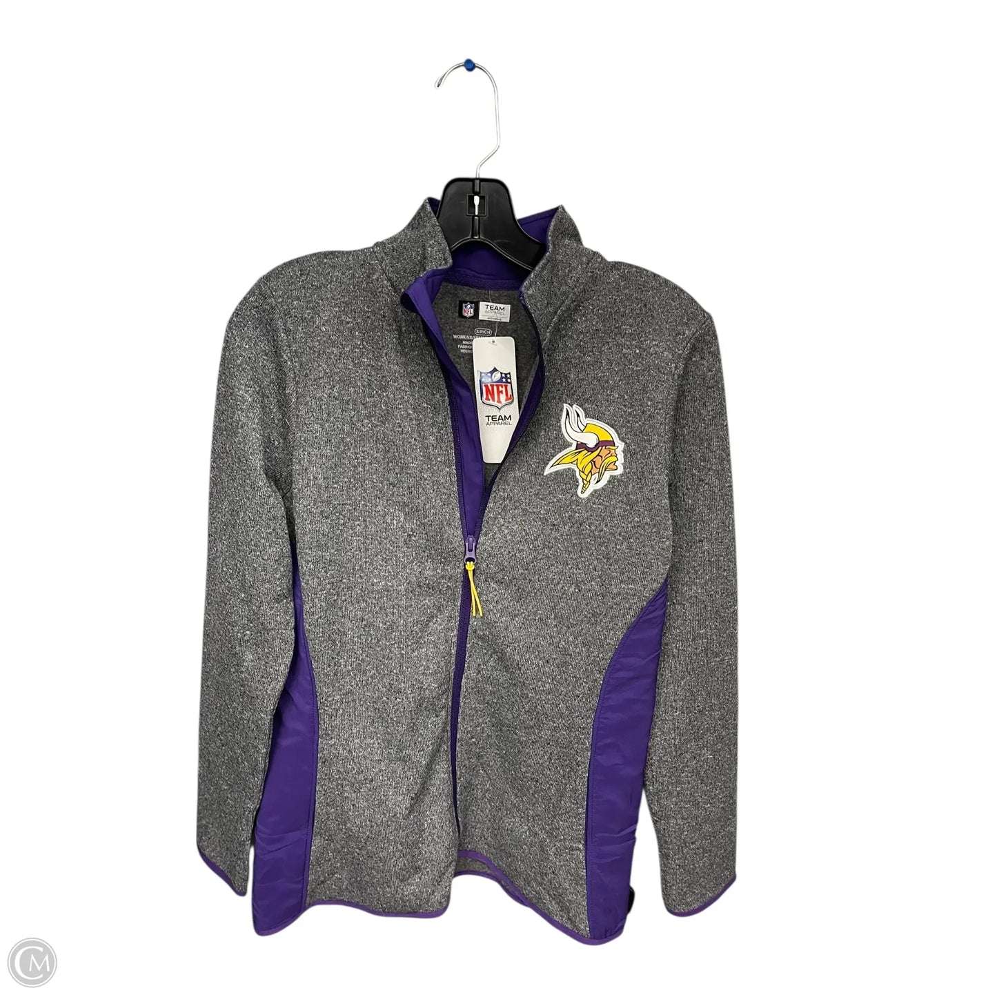 Athletic Jacket By Nfl In Grey & Purple, Size: S