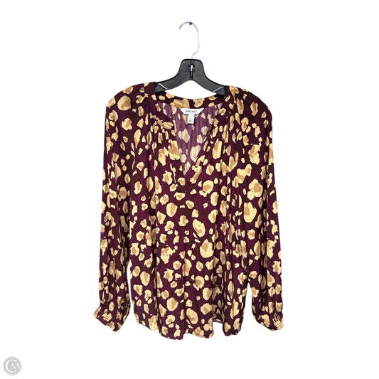 Top Long Sleeve By Nine West In Purple, Size: L