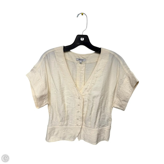Top Short Sleeve By Madewell In Yellow, Size: L