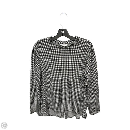 Top Long Sleeve By Zara In Black & White, Size: M