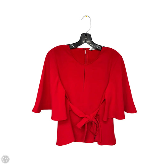 Top 3/4 Sleeve By Zara In Red, Size: L