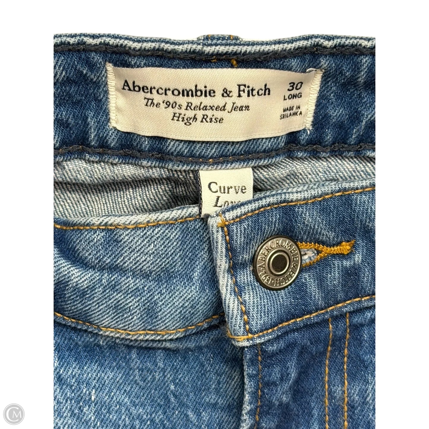 Jeans Straight By Abercrombie And Fitch In Blue Denim, Size: 30