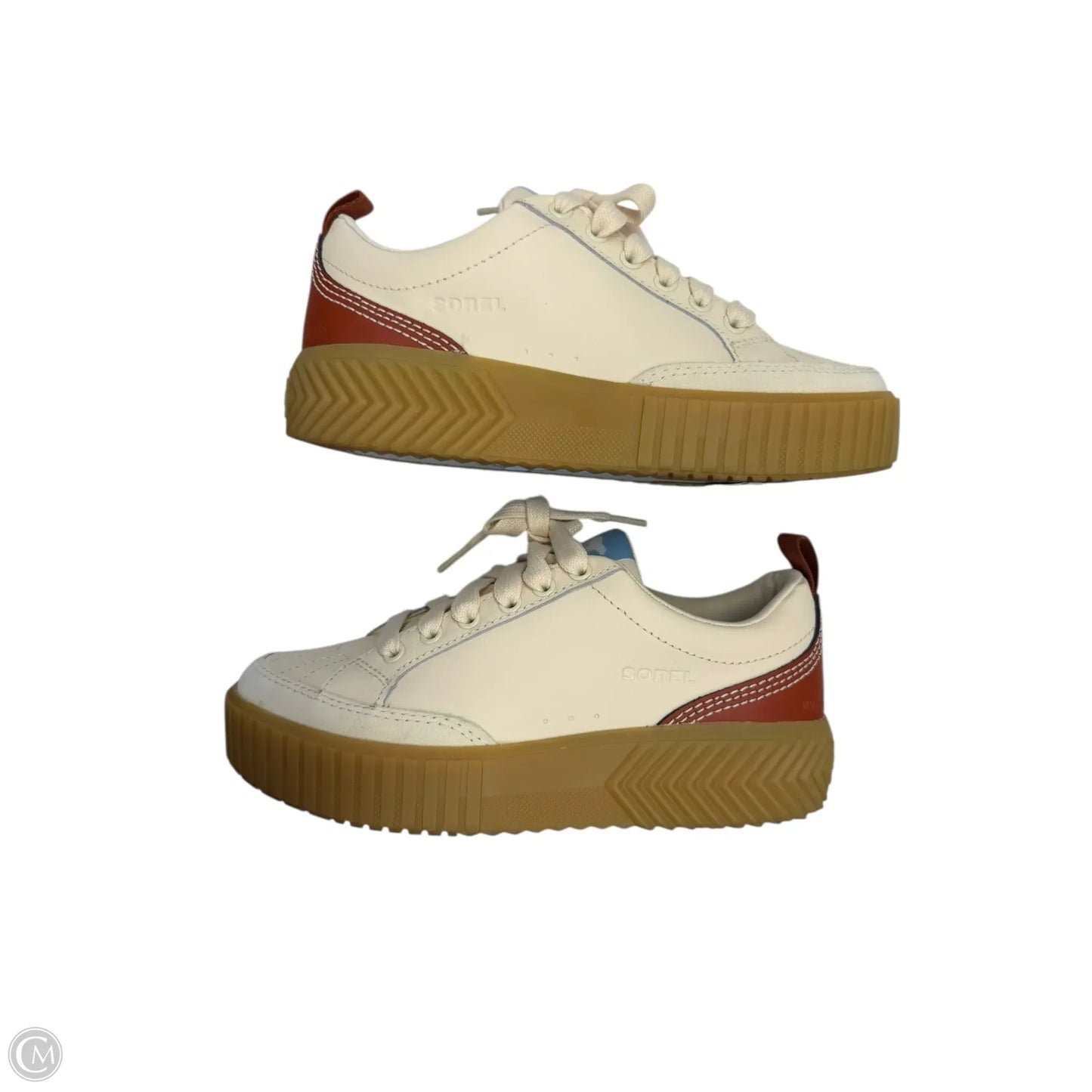 Shoes Sneakers By Sorel In Cream & Orange, Size: 7.5