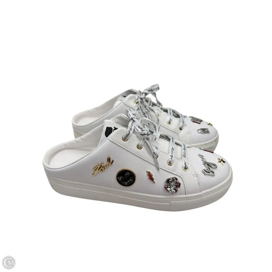 Shoes Designer By Karl Lagerfeld In White, Size: 8