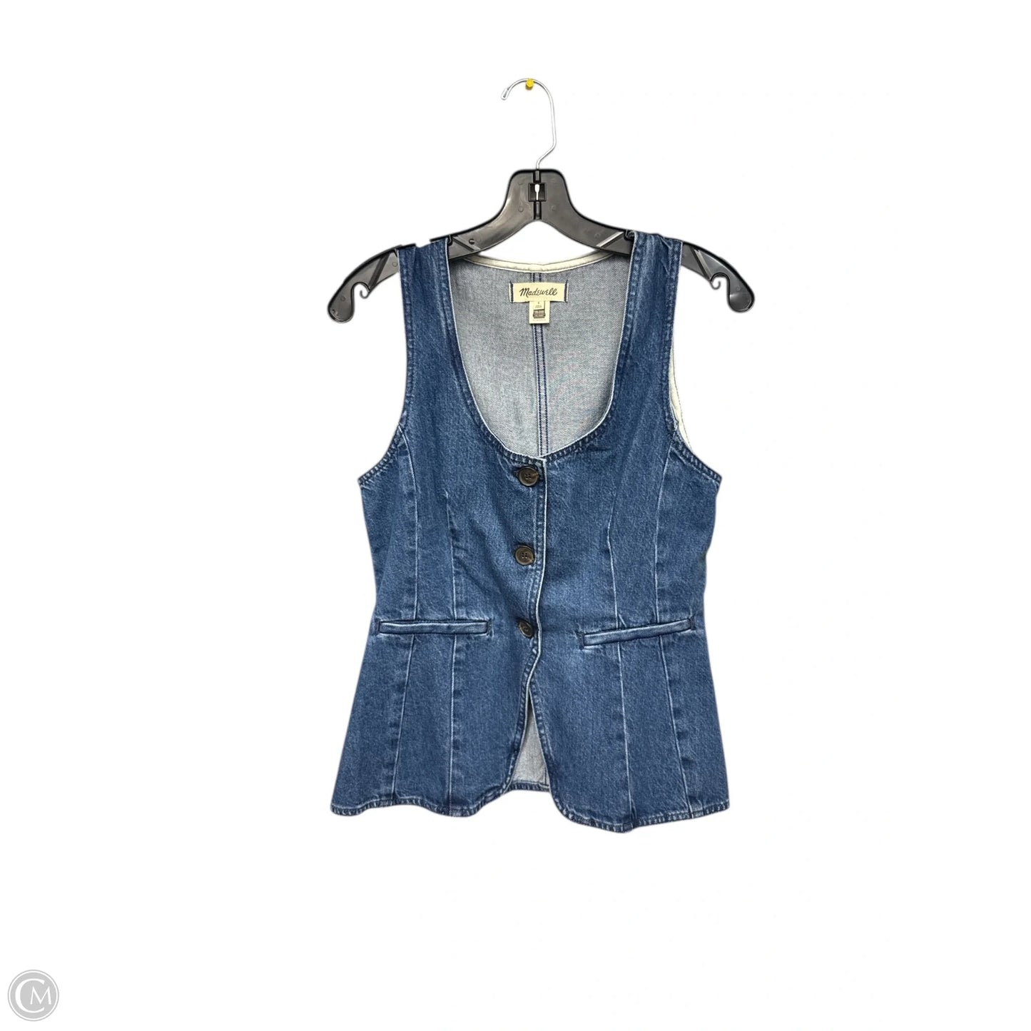 Top Sleeveless By Madewell In Blue Denim, Size: 4