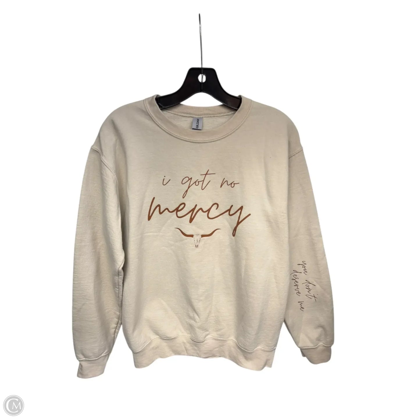 Sweater By Gildan In Cream, Size: Sp