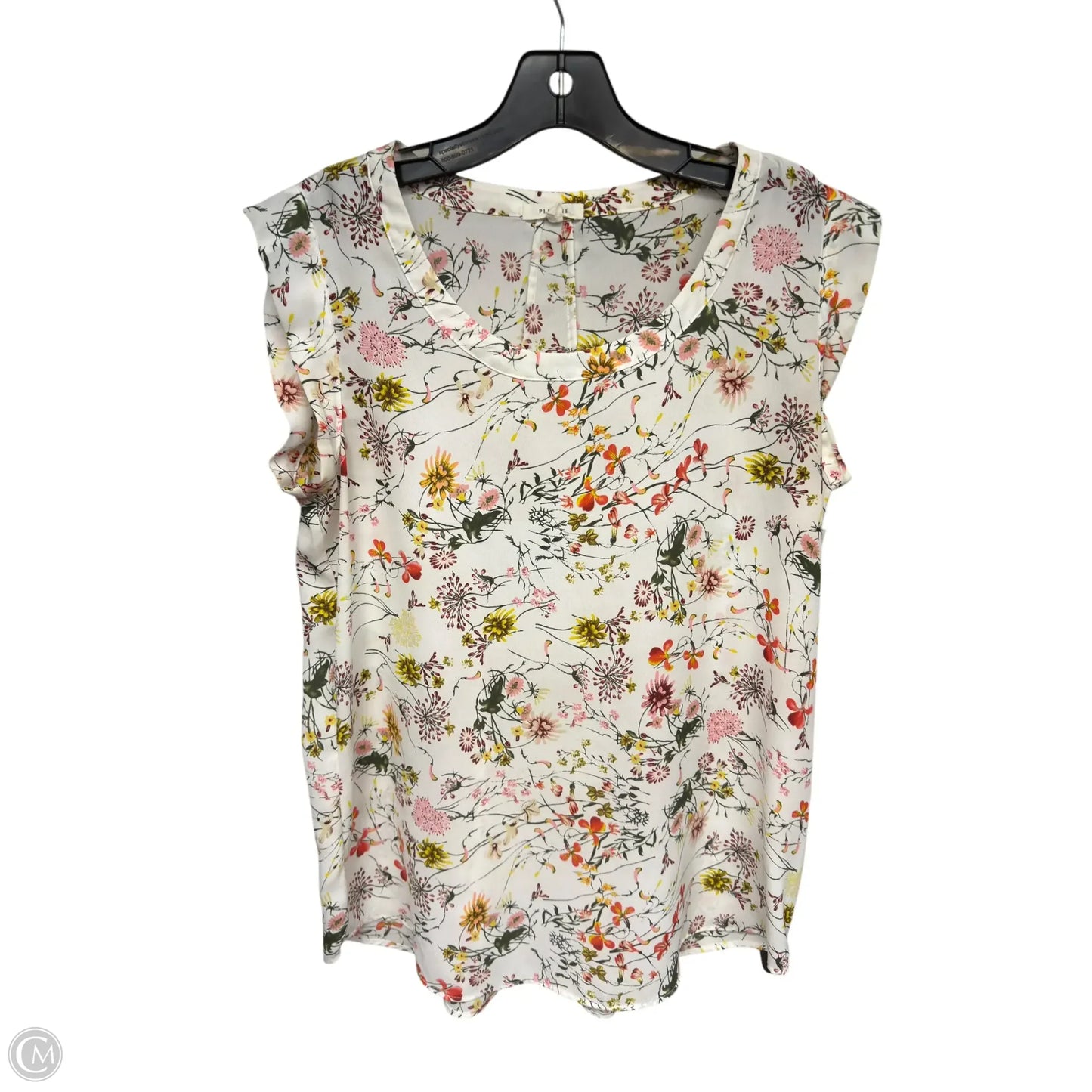 Top Sleeveless By Pleione In Floral Print, Size: S