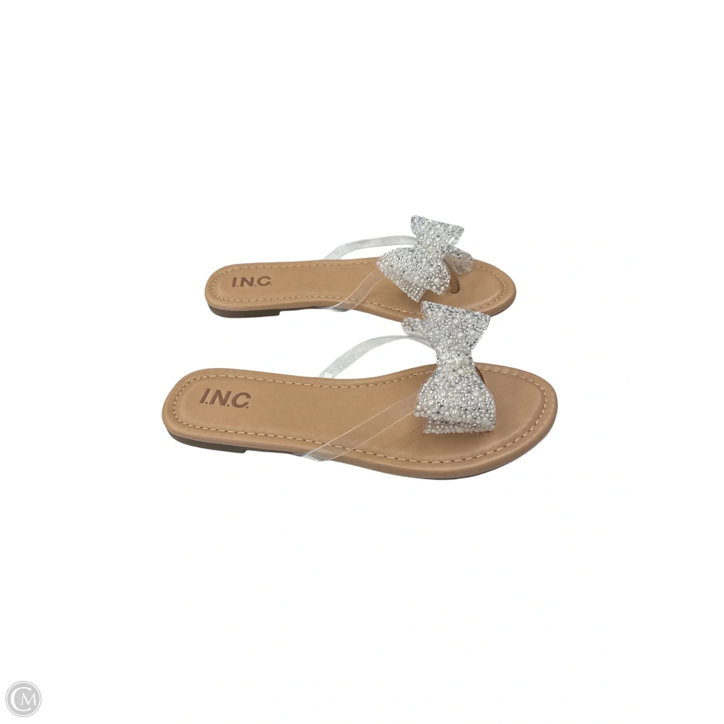 Sandals Flip Flops By Inc In Clear, Size: 8