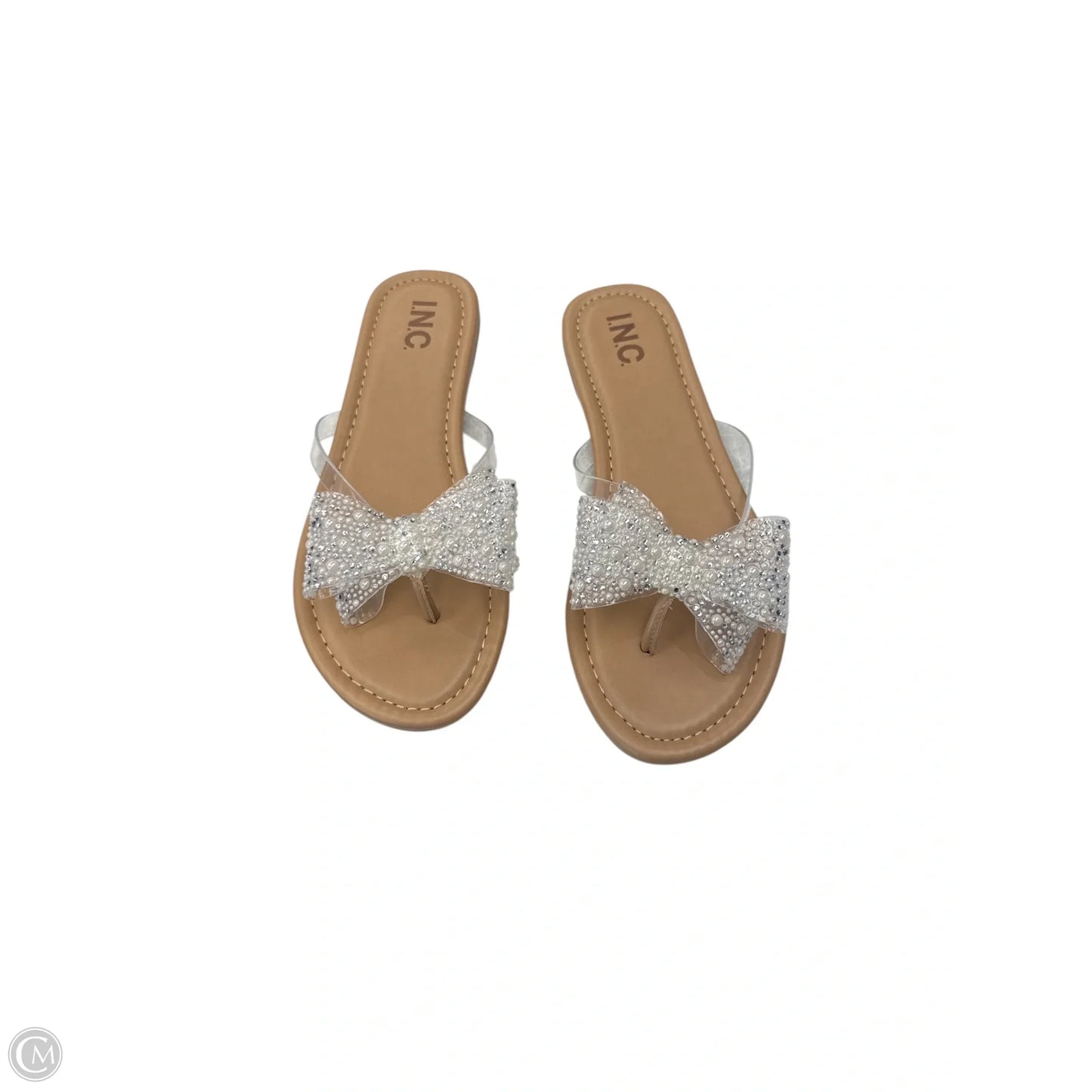 Sandals Flip Flops By Inc In Clear, Size: 8