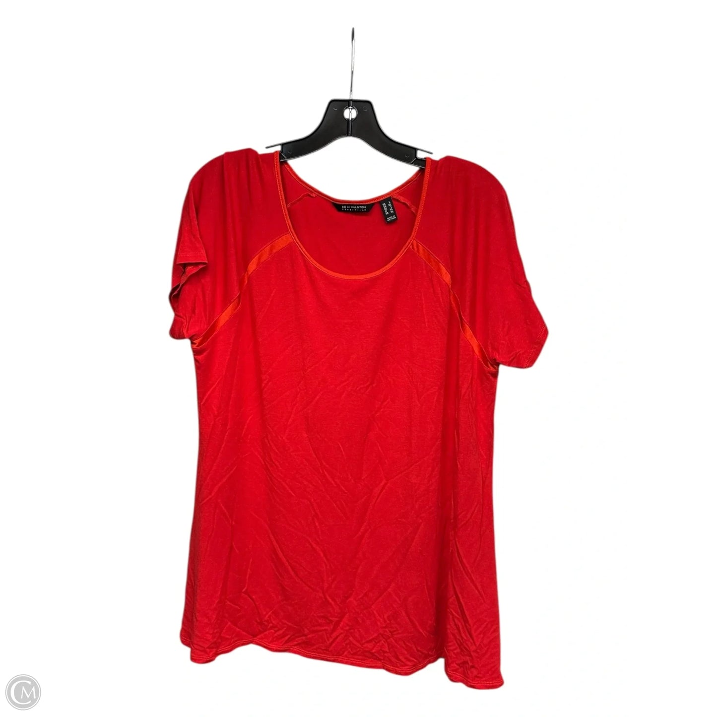 Top Short Sleeve By H For Halston In Red, Size: L
