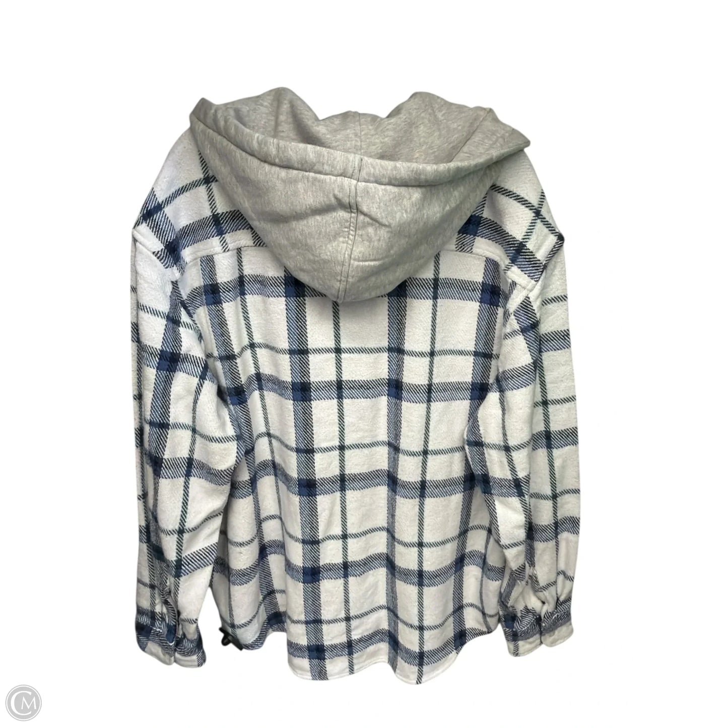 Jacket Shirt By American Eagle In Blue & White, Size: Xl