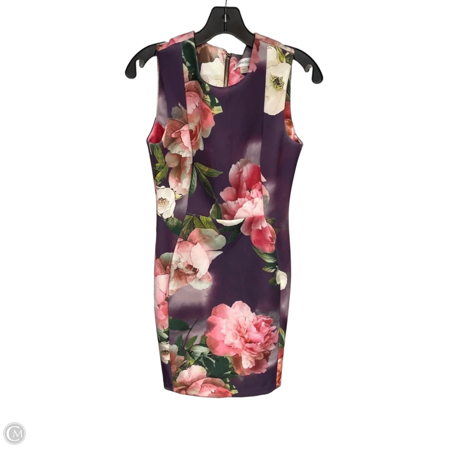 Dress Party Midi By Calvin Klein In Purple, Size: 6