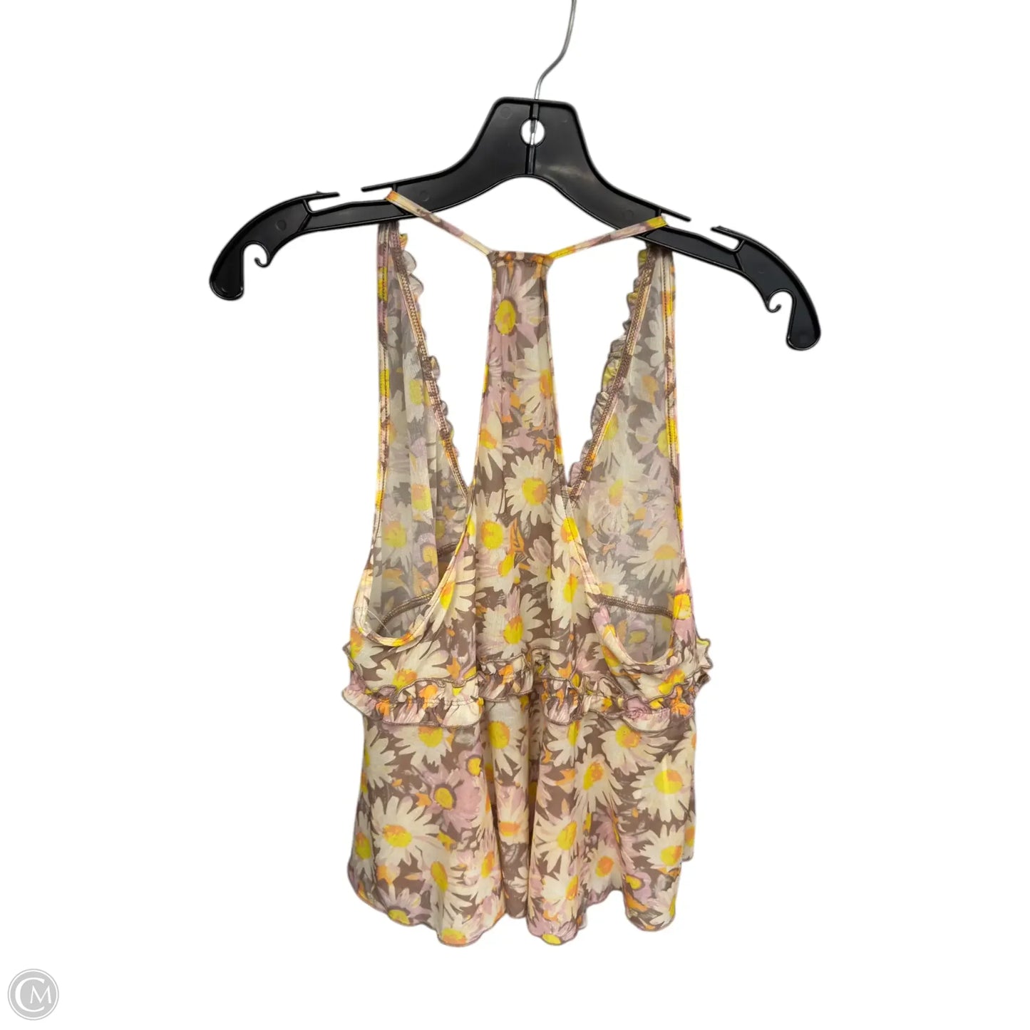 Top Sleeveless By Free People In White & Yellow, Size: Xs
