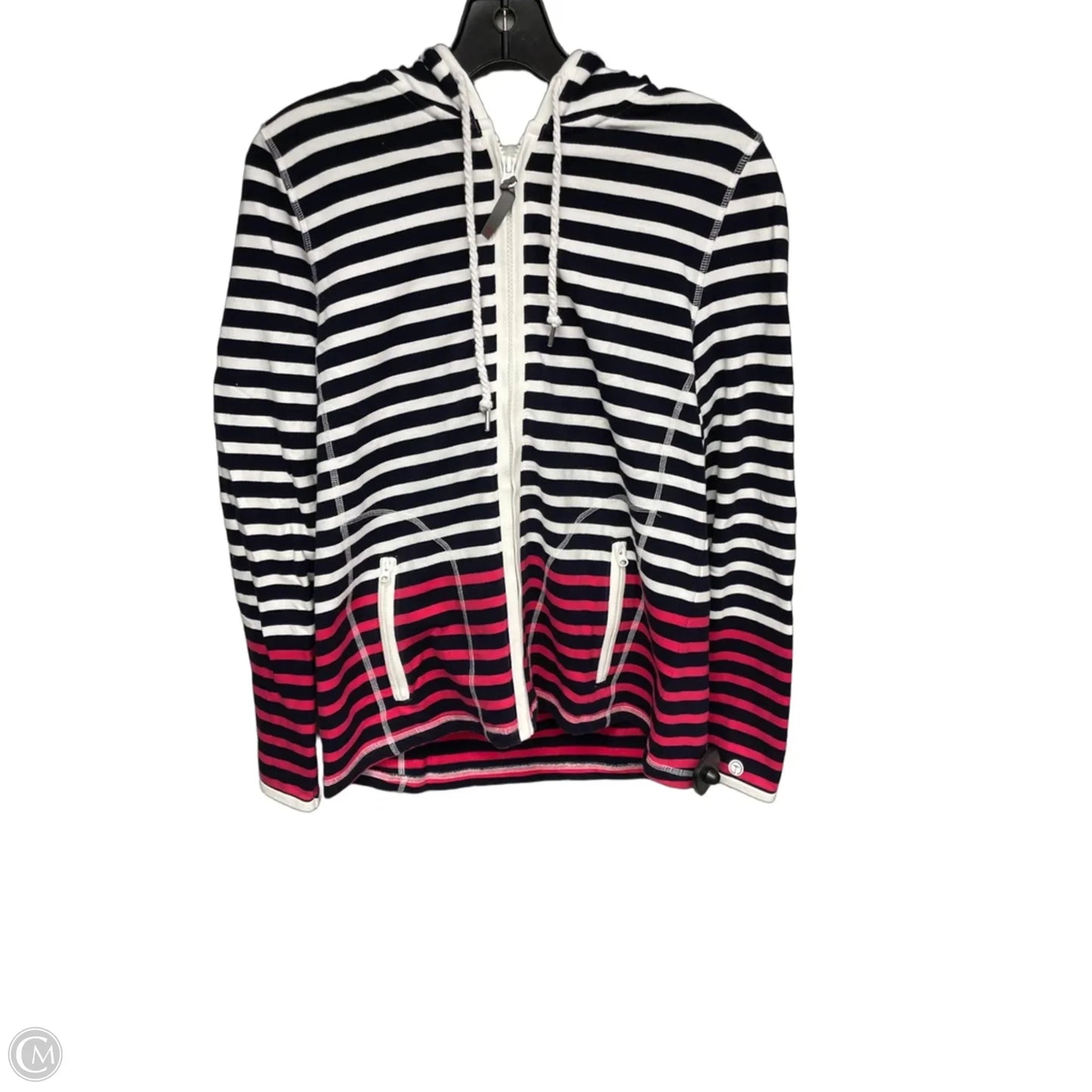 Sweatshirt Hoodie By Talbots In Blue & Pink, Size: Mp