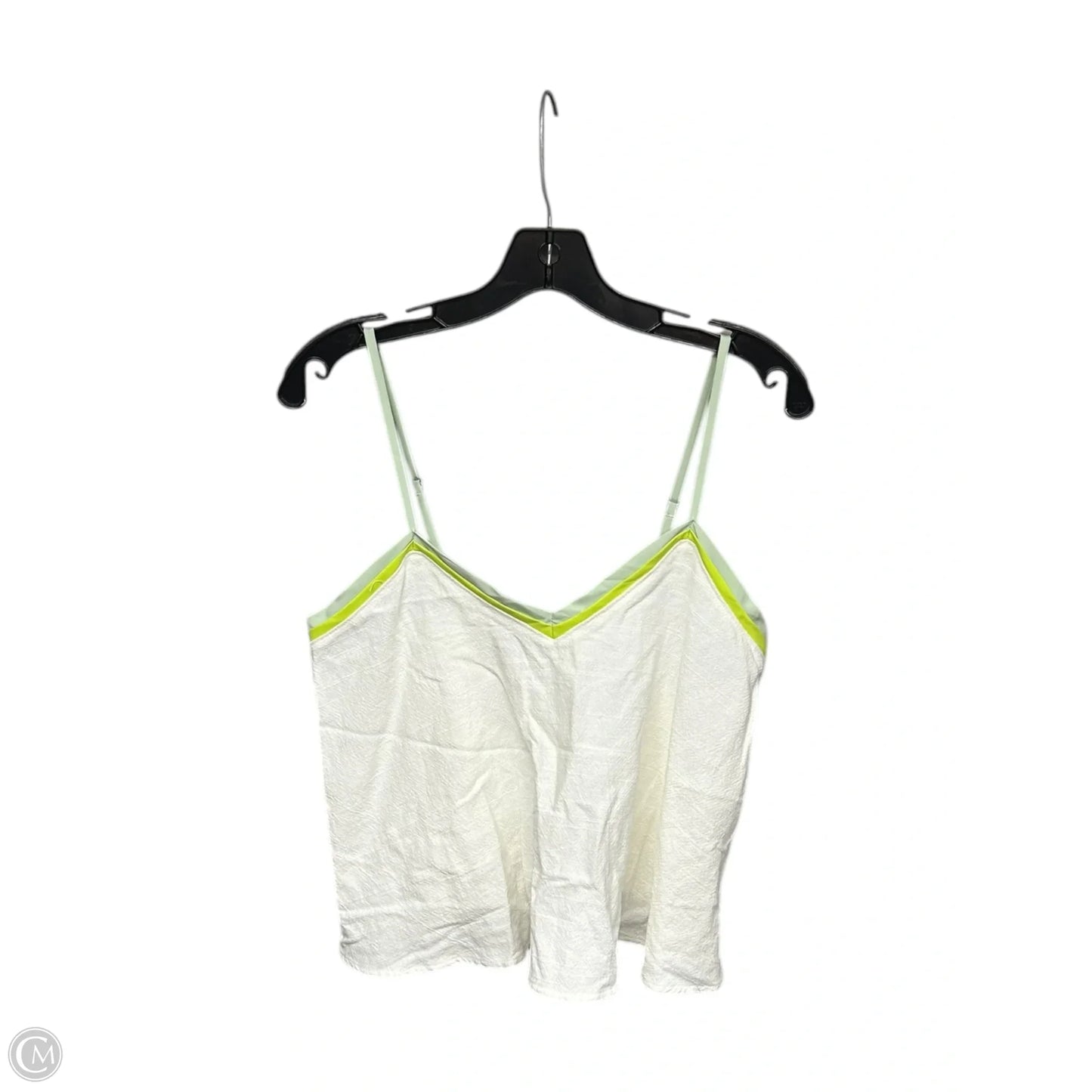 Tank Top By Fore In White & Yellow, Size: M