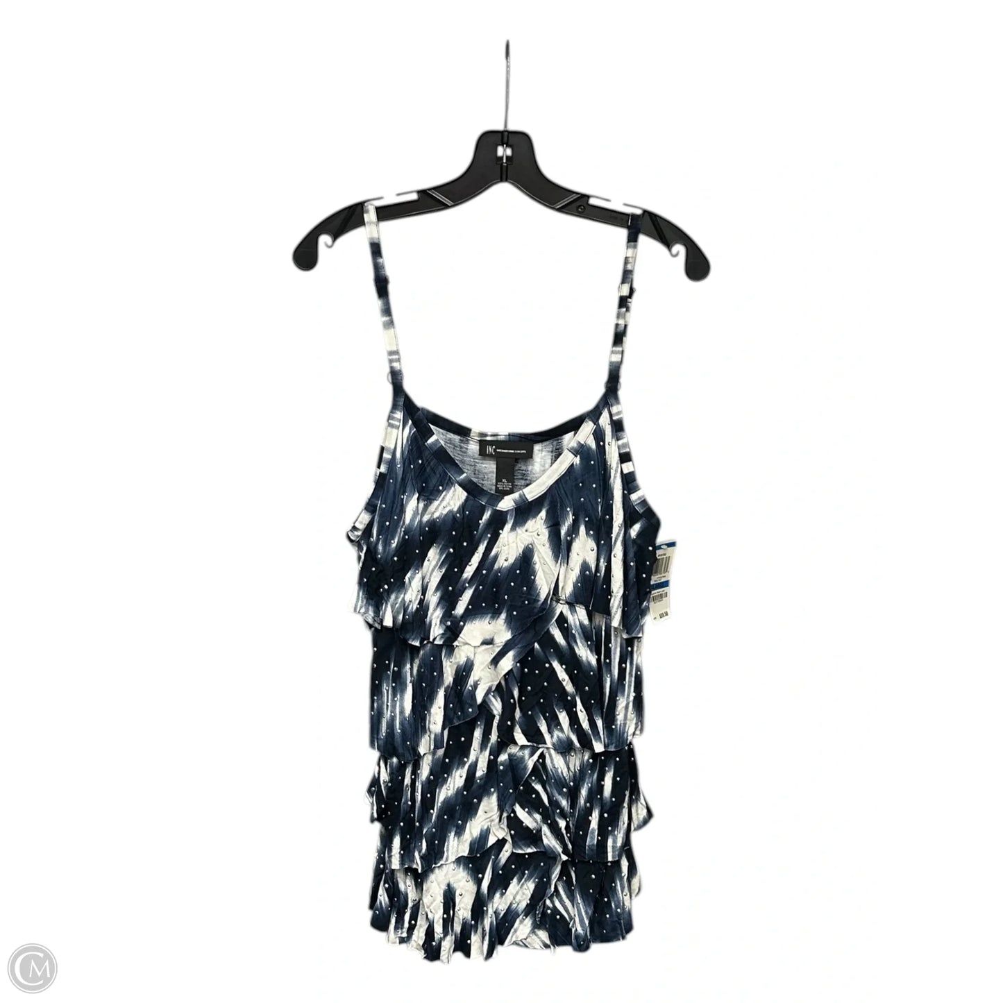 Tank Top By Inc In Blue & White, Size: Xl