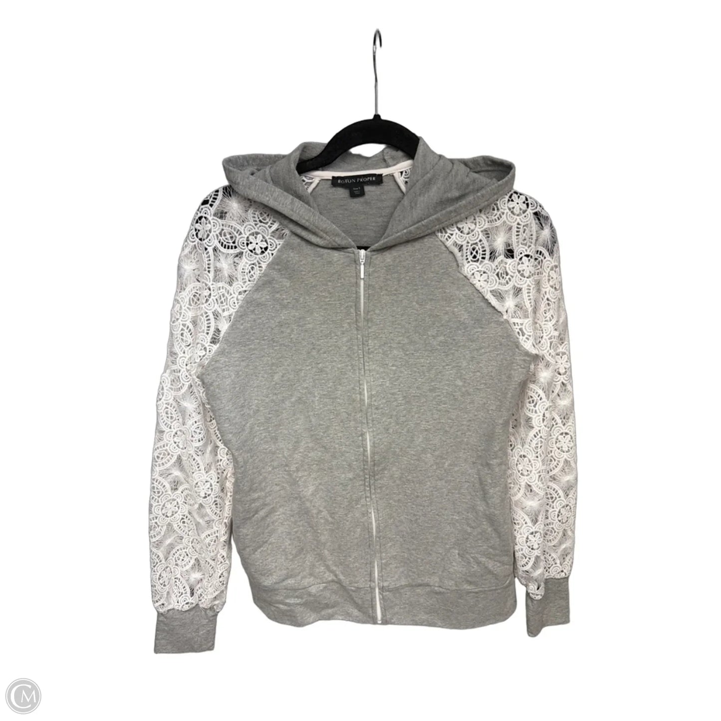 Sweatshirt Hoodie By Boston Proper In Grey, Size: S