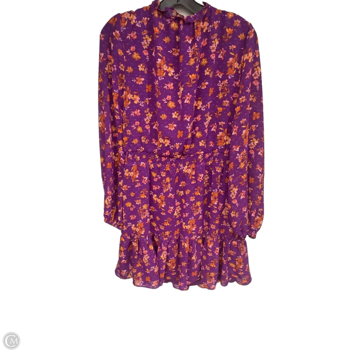 Dress Party Midi By Skies Are Blue In Orange & Purple, Size: L