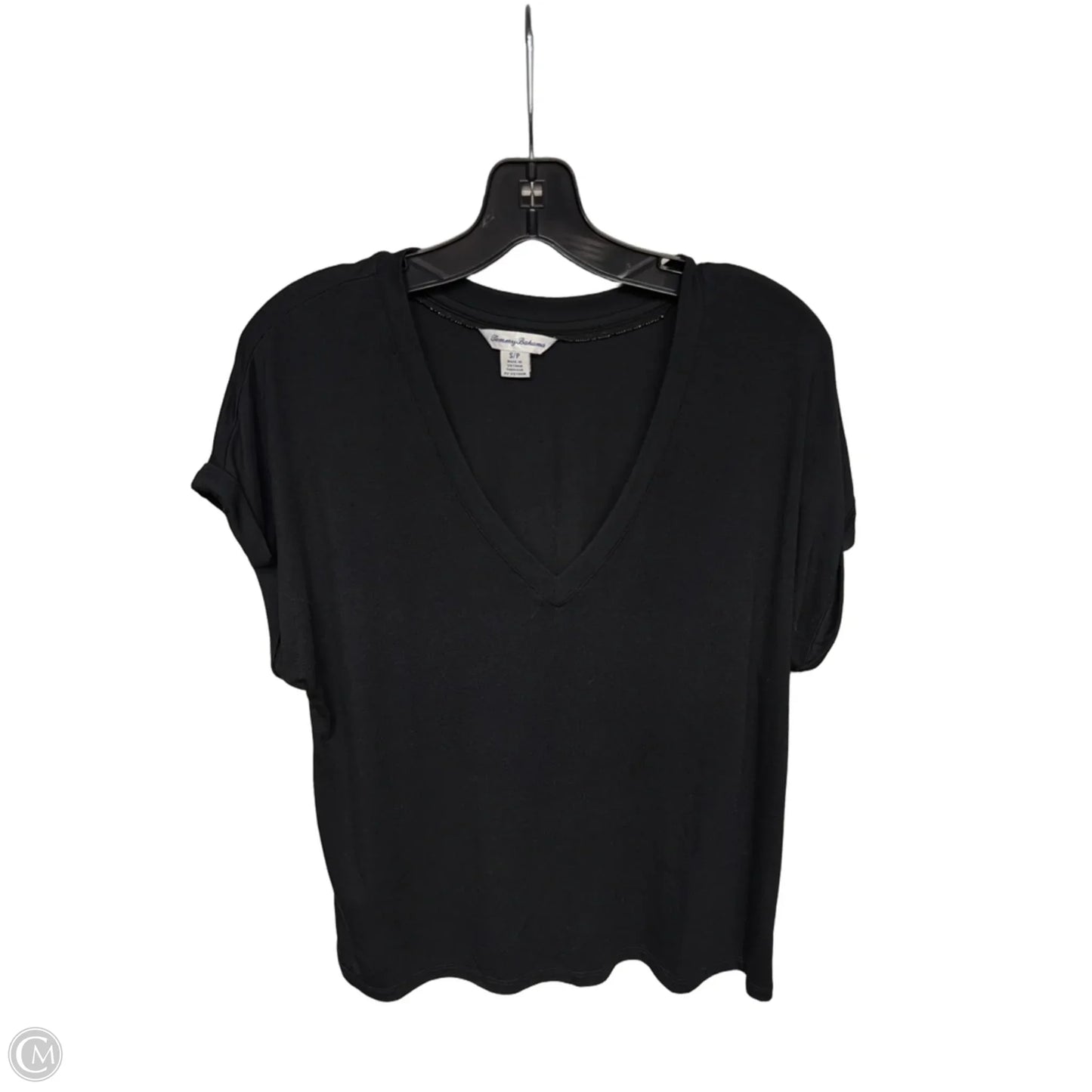 Top Short Sleeve By Tommy Bahama In Black, Size: Sp