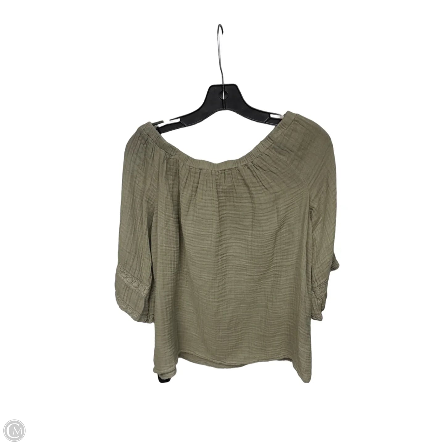 Top Short Sleeve By Michael Stars In Green, Size: S