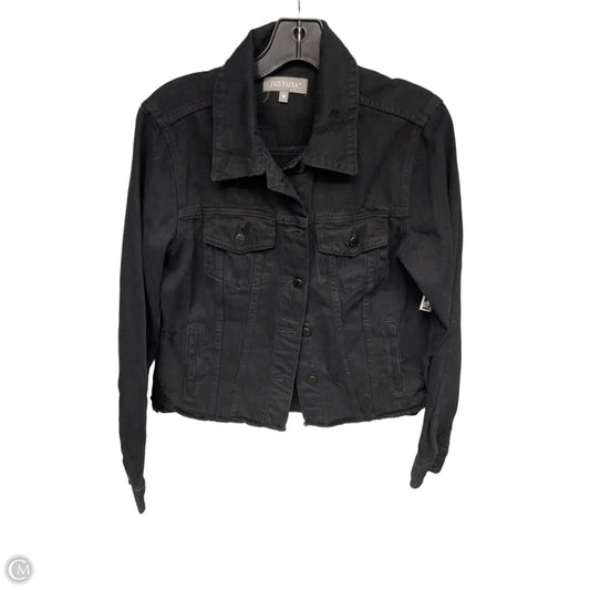 Jacket Denim By Clothes Mentor In Black, Size: M