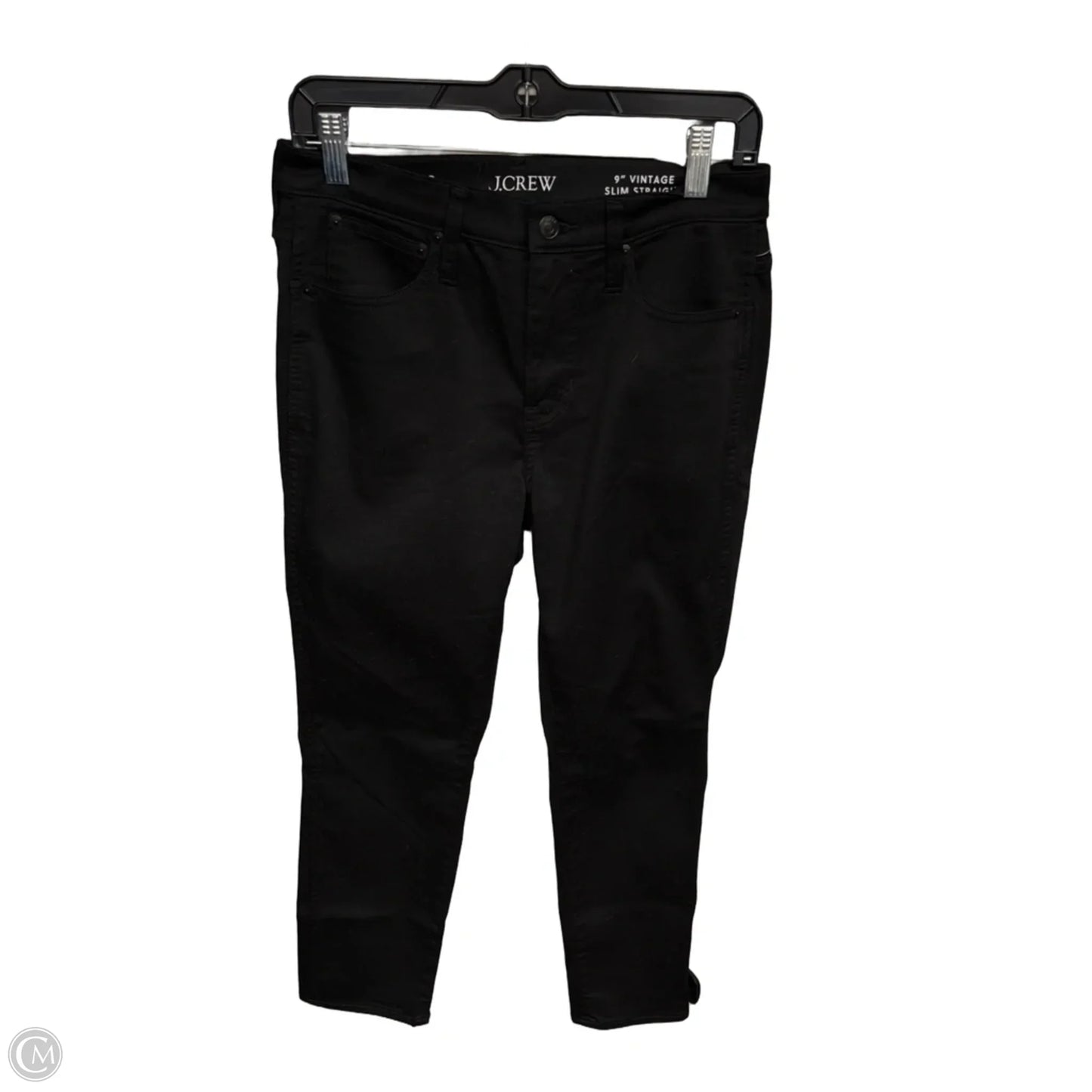 Jeans Straight By J. Crew In Black Denim, Size: 6