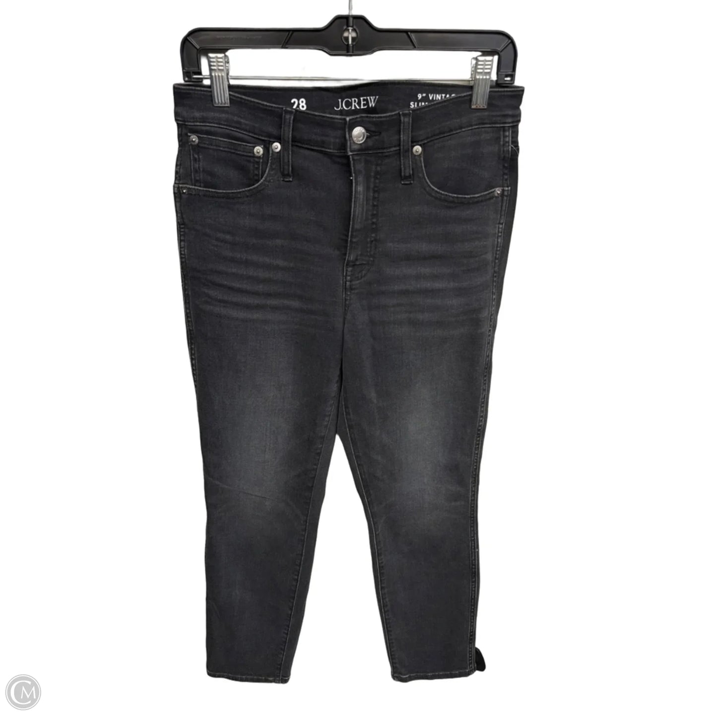 Jeans Straight By J. Crew In Black Denim, Size: 6
