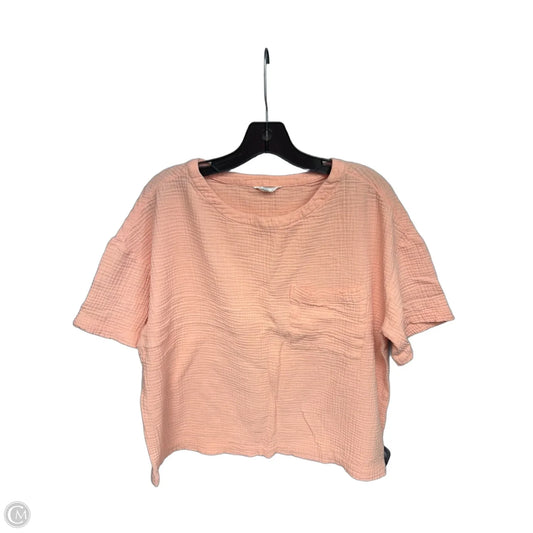 Top Short Sleeve By Caslon In Orange, Size: M