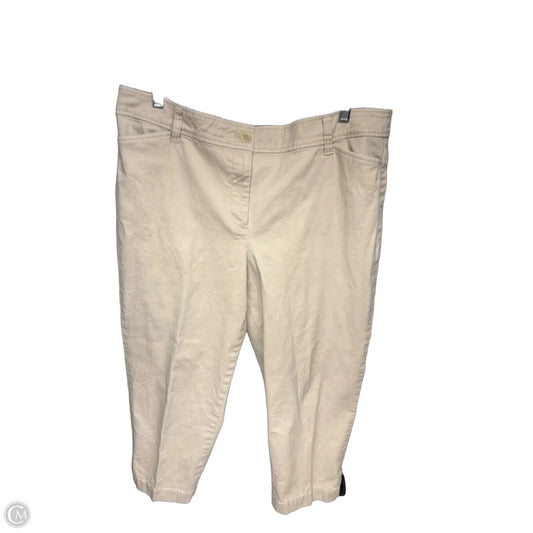 Pants Cropped By Talbots In Tan, Size: 12