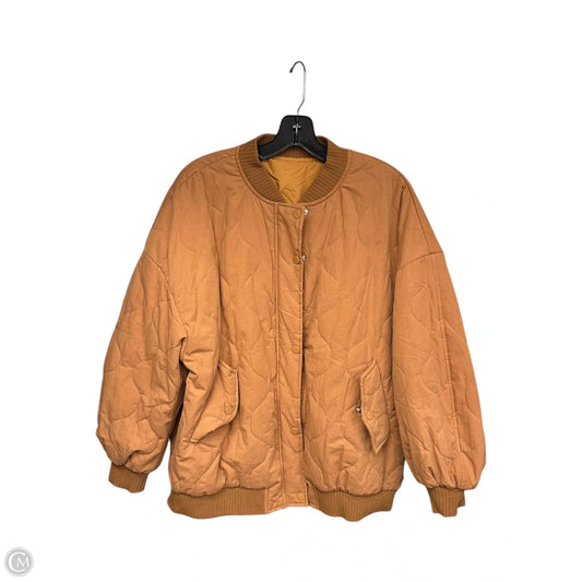 Jacket Puffer & Quilted By Clothes Mentor In Orange, Size: L