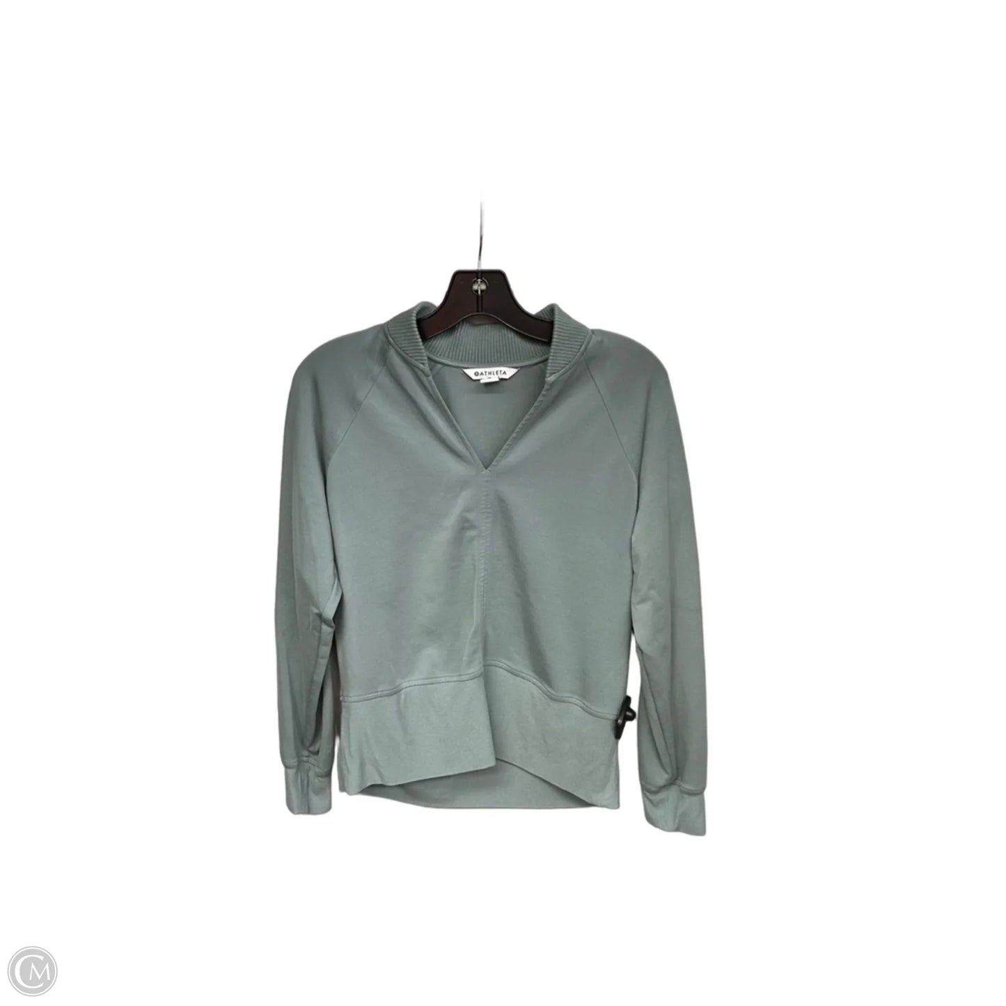 Athletic Sweatshirt Crewneck By Athleta In Green, Size: M