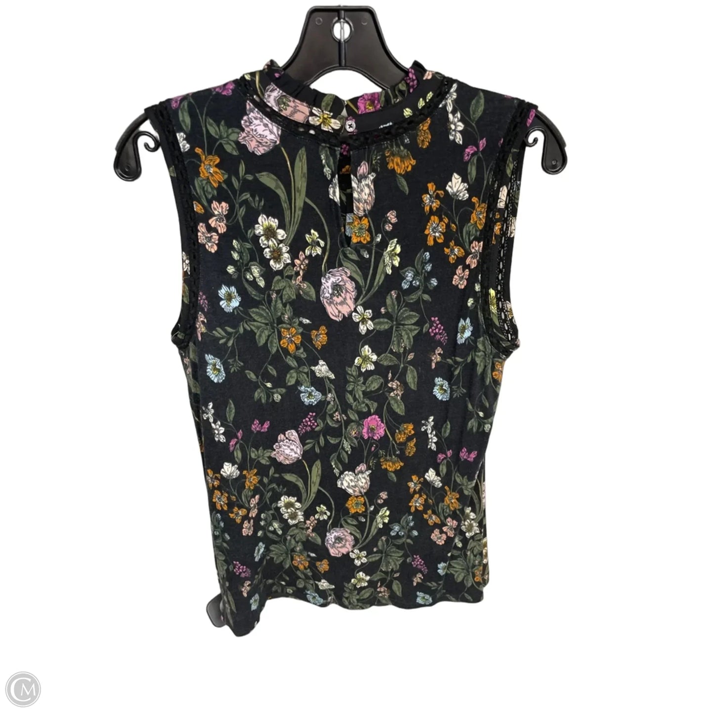 Top Sleeveless By Loft In Floral Print, Size: M