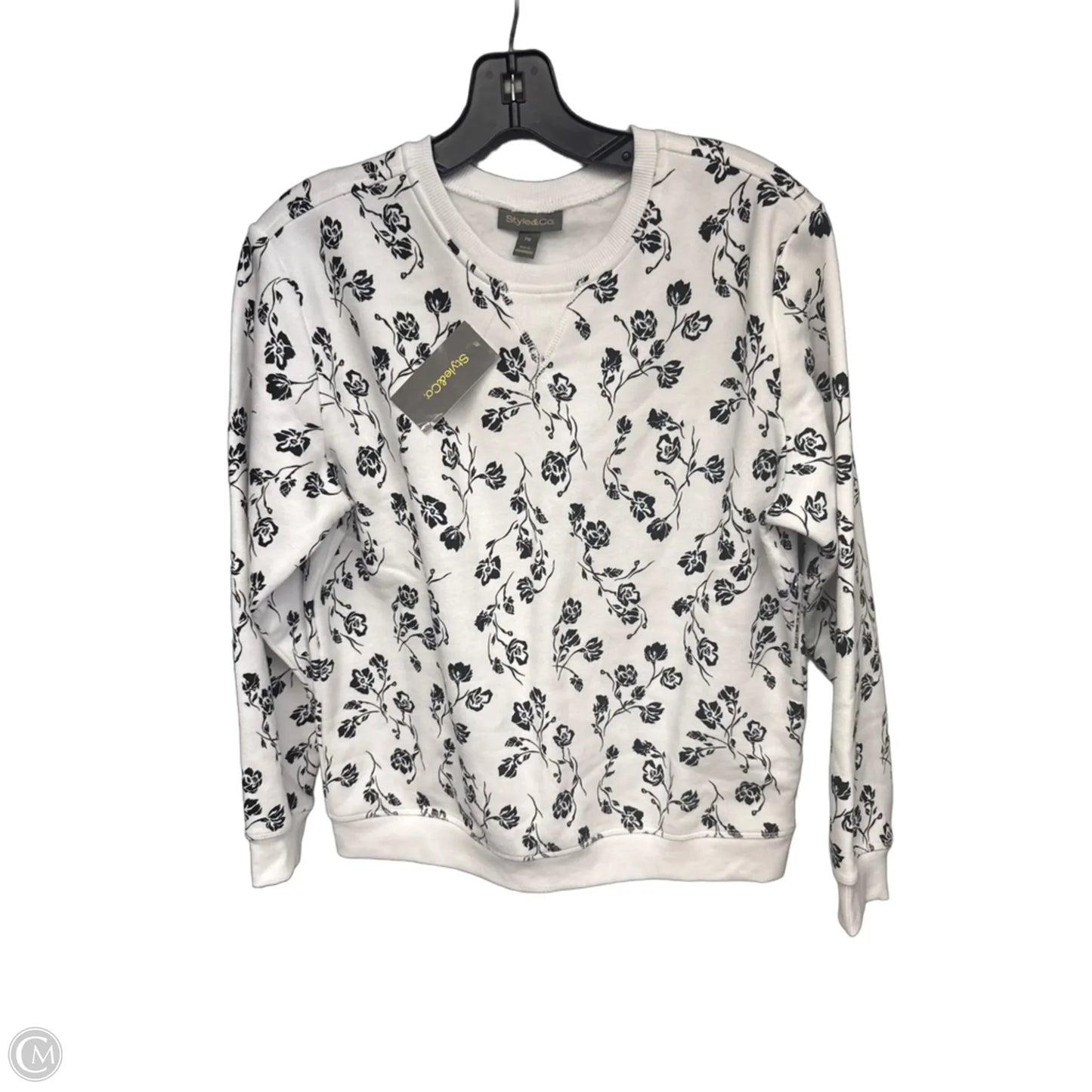Sweater By Style And Company In White, Size: Mp