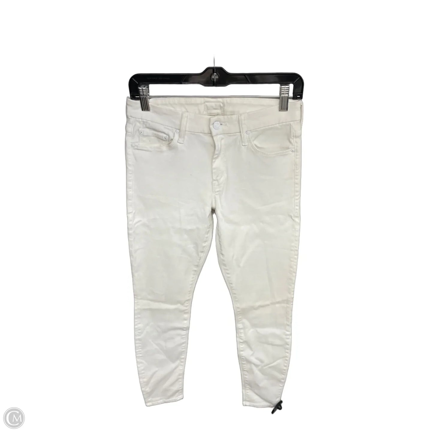 Jeans Skinny By Mother In White Denim, Size: 4