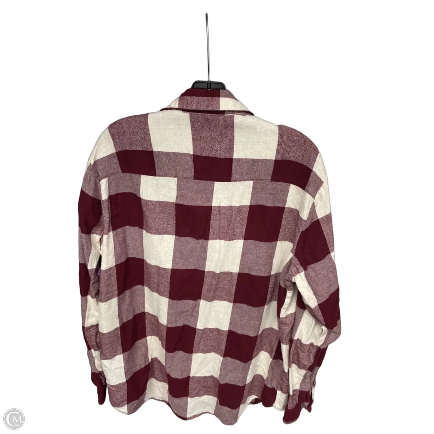 Top Long Sleeve By Old Navy In Red & White, Size: M