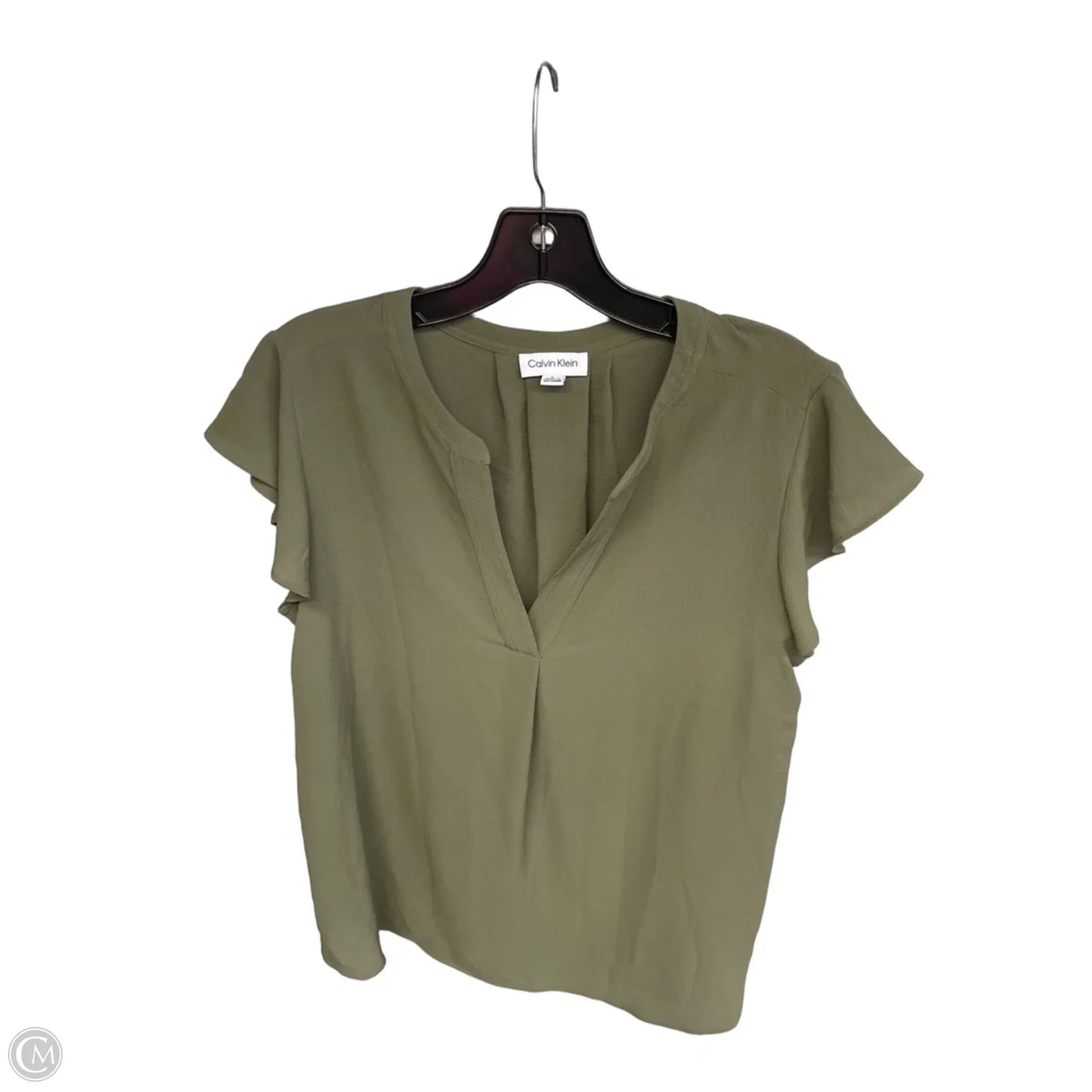 Top Sleeveless By Calvin Klein In Green, Size: L
