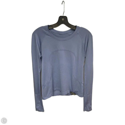 Athletic Top Long Sleeve Crewneck By Lululemon In Blue, Size: 8