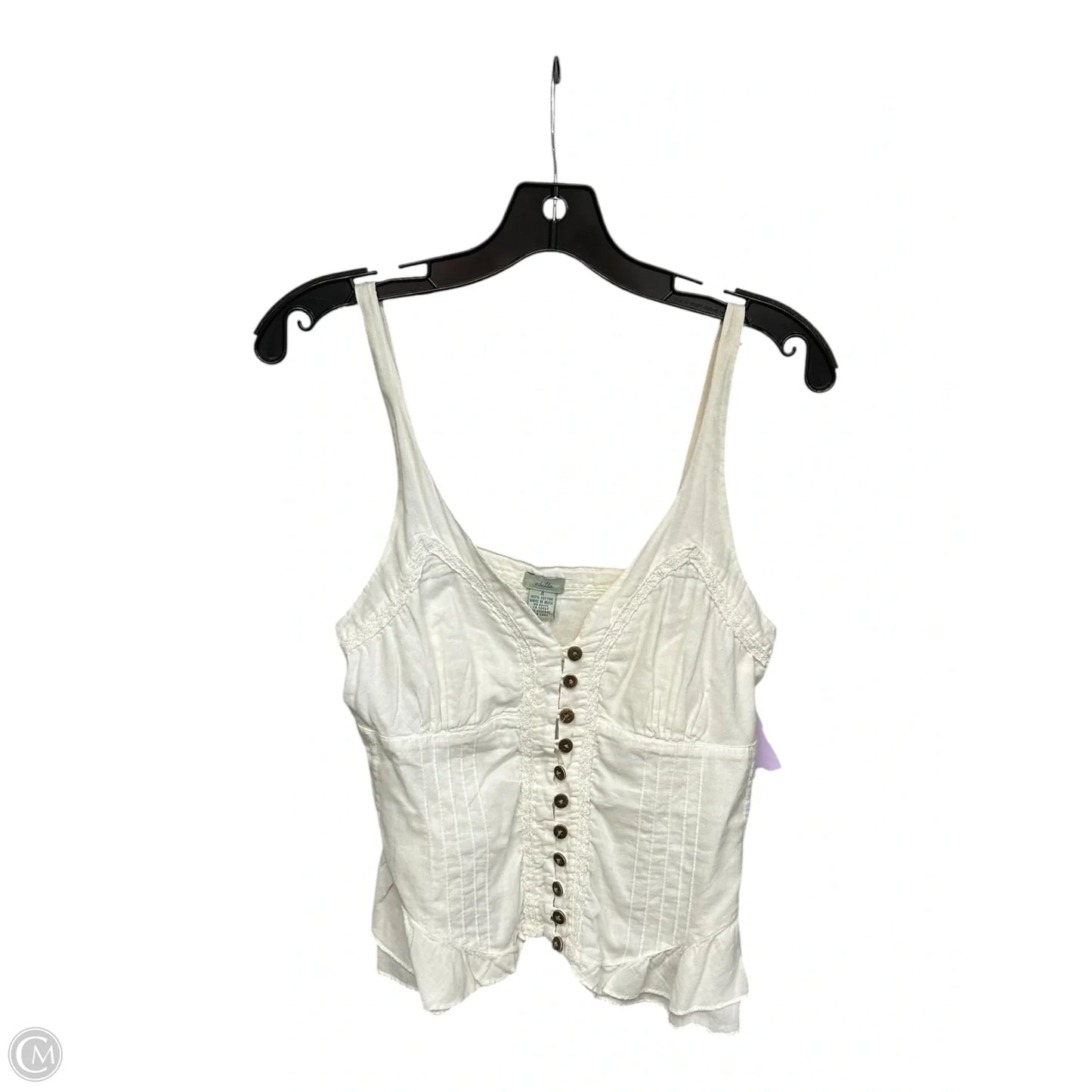 Top Sleeveless By Odille In White, Size: 4